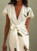 Urban Fashion Dress With Satin Print And Splice Design For Summer 2025