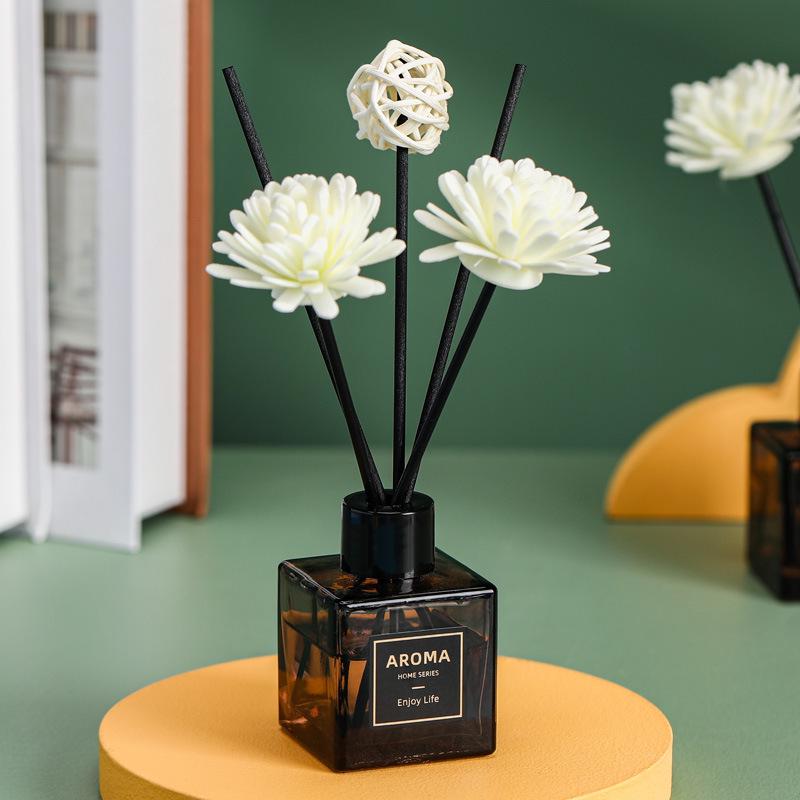 Gray Square Essential Oil Diffuser - Gardenia Fragrance for Bedroom, Living Room, or Desk Decor.
