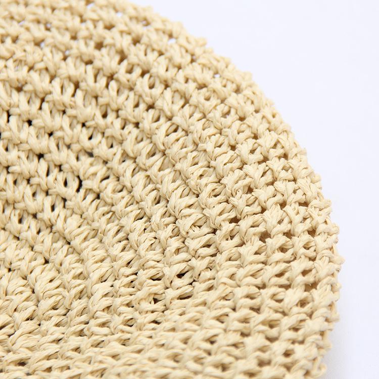 Beretă de Paie Vintage Lucrată Manual Pălărie de Pictor Respirabilă Pălărie de Paie Dama Pălărie Boboc de Vară Pălărie Dovleac