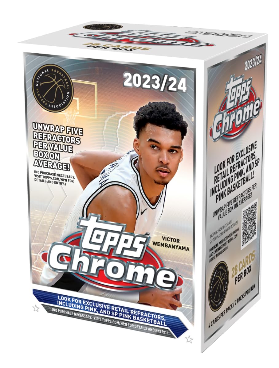 Topps Trading Card Box Basketball Trading Cards 2023/24 (Pink Refractometer)