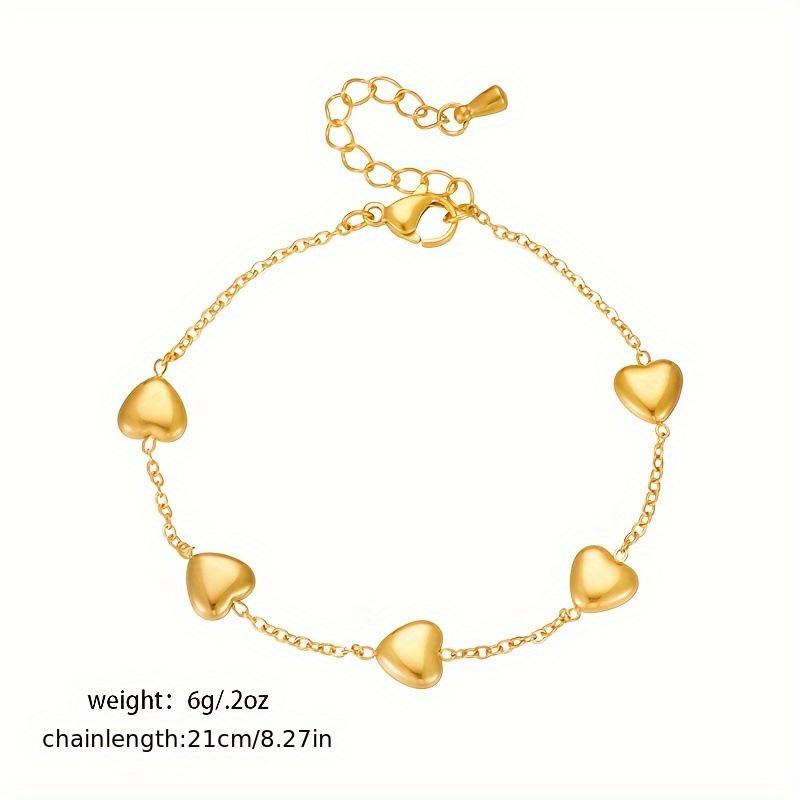 Retro Bohemian Heart Pendant Titanium Steel Bracelet