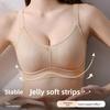 Female Summer Ice Wire Without Steel Ring Soft Adhesive Strip Support Anti Sagging and Auxiliary Latex Breathable Non Mark Underwear