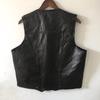 Mens PU Leather Vest Casual Sleeveless Jacket V-Neck Straight Fit With Front Pockets