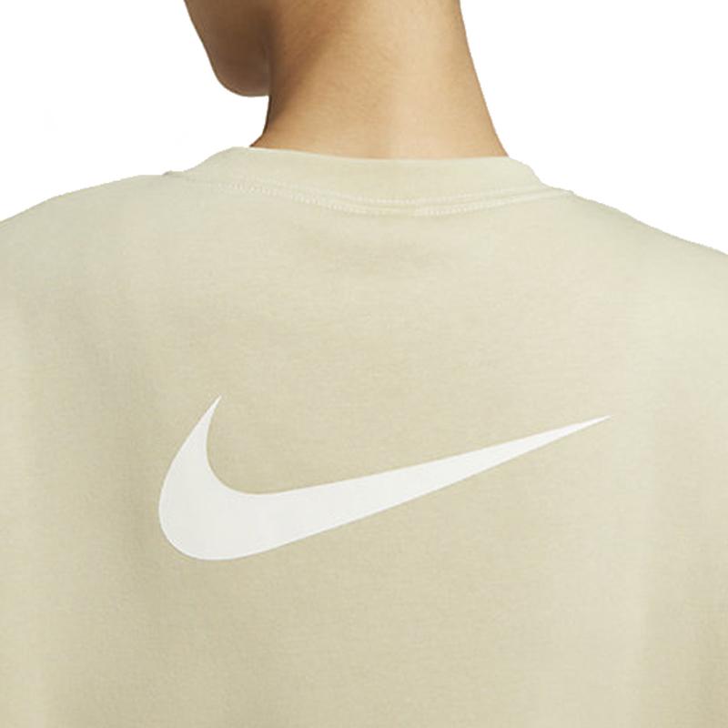 Nike Logo Printed Fleece Crewneck Long Sleeve Sweatshirt Women sweatshirt Off-White DV7088-206