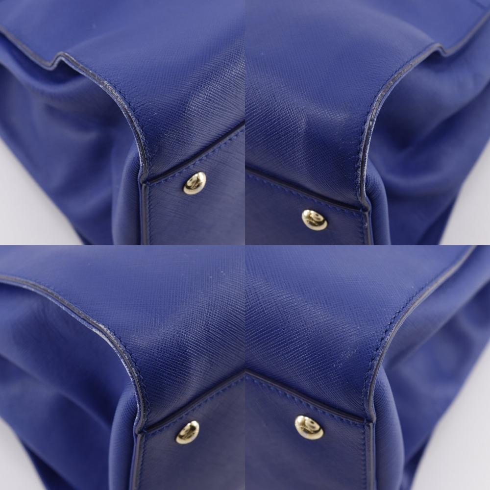 Salvatore Ferragamo Gancini Tote Bag GG-21F271 Blue leather Women Used