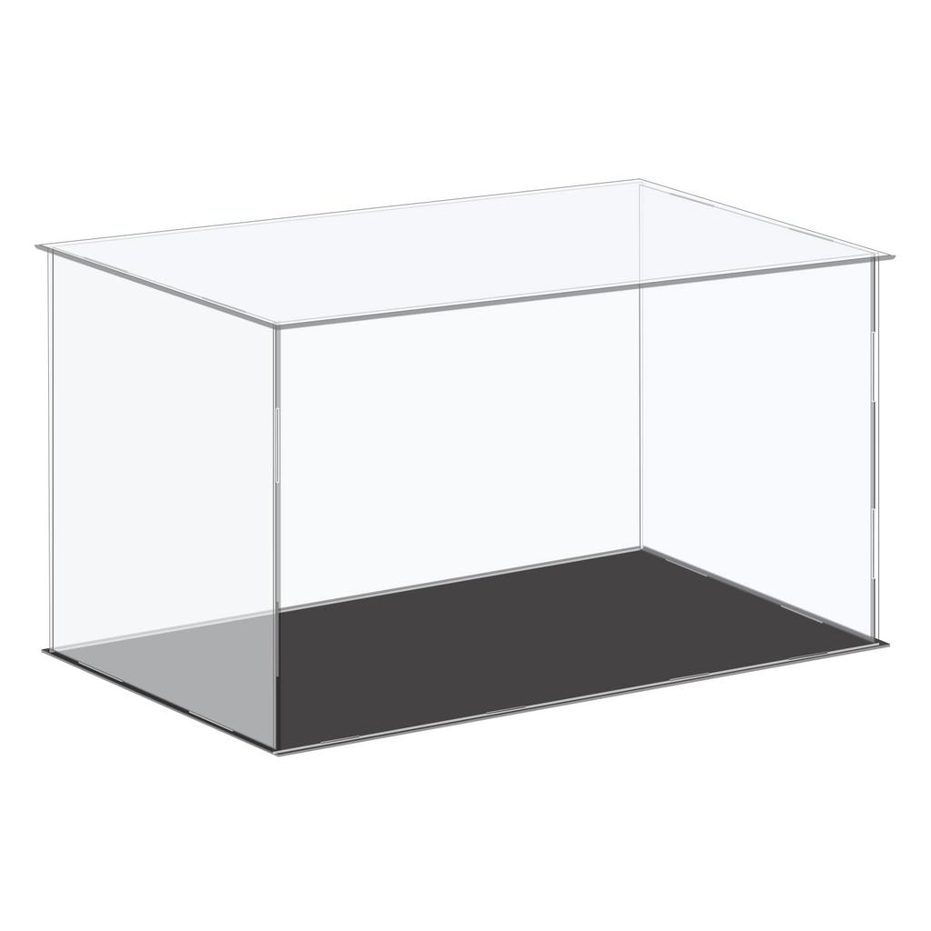 uxcell Acrylic Display Case, Plastic Box, Cube Storage Box, Clear, Small, Assembled, Dustproof Showcase, 41x26x25.5cm, for Collectibles