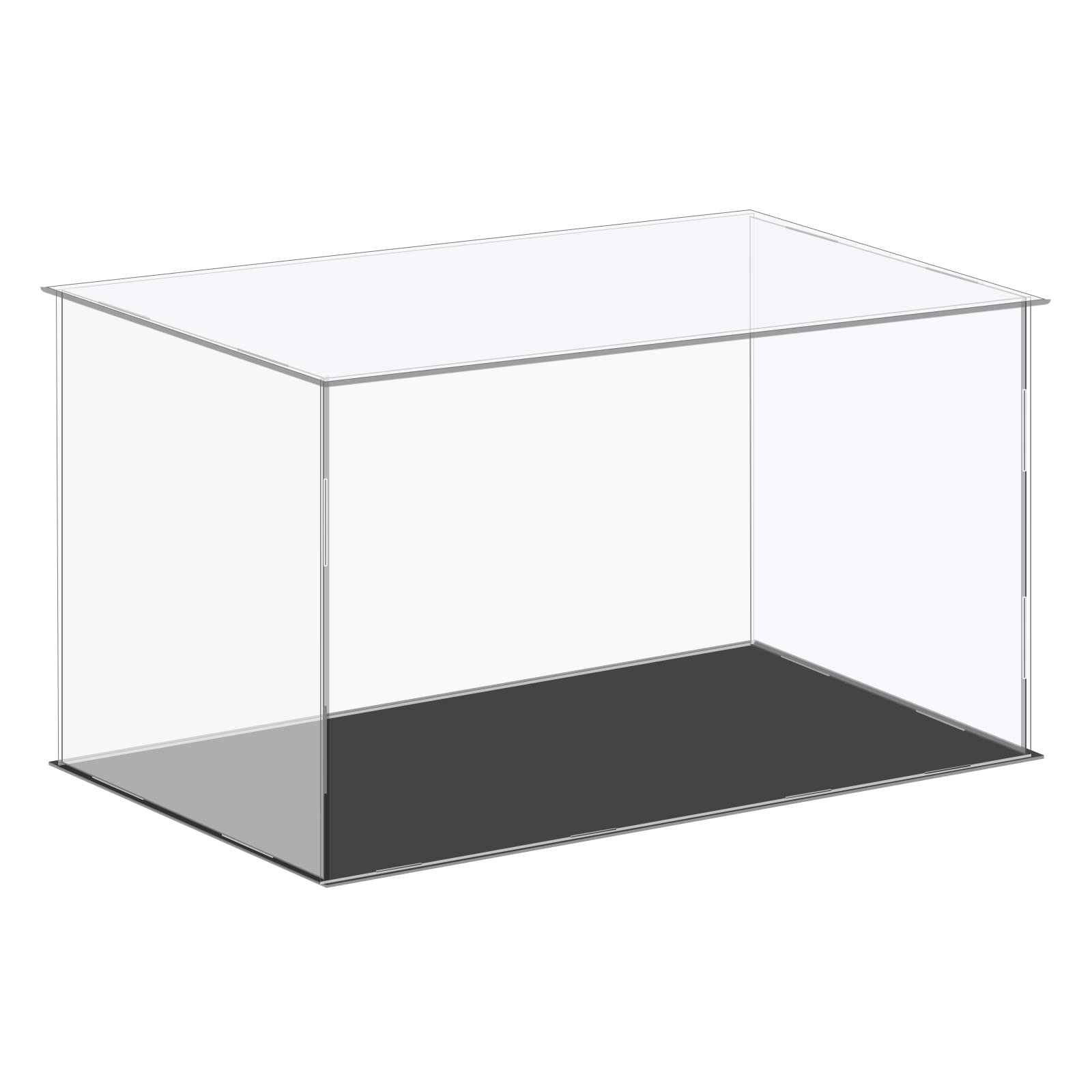 uxcell Acrylic Display Case Plastic Box Cube Storage Box Clear Small Assembled Dustproof Showcase 41x26x255cm for Collectibles 9739₽