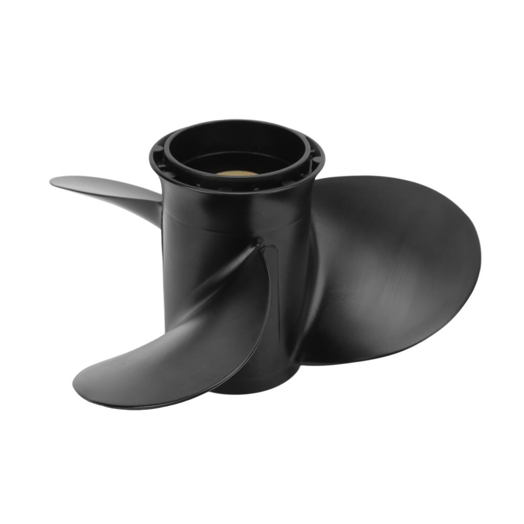 3 Blades Boat Motor Propeller 10 Splines Teeth Right Rotation 10in Pitch Replacement for SUZUKI 8‑20HP Outboard Engines