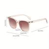 3 Piece Set of Women's Retro D-type Fashionable Glasses  Versatile and Trendy Rectangular Sunglasses for Women