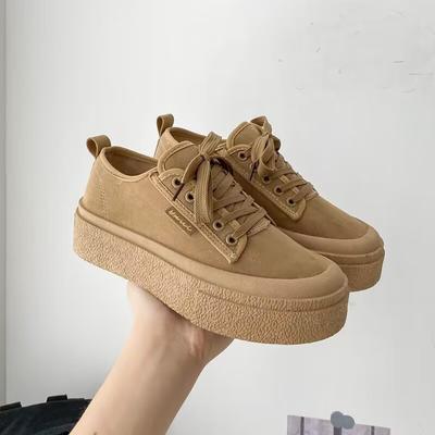 Damen Weichsohle Slipper Sneakers Plateau Frühling Herbst Neu Vielseitig Student Gummi Schuhe Gitterfutter Flache Vulkanisierte Schuhe