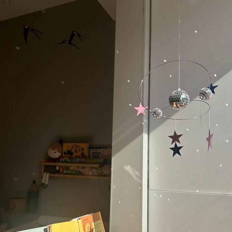Star Night Sky Reflective Pendant Handmade DIY Material Pack Gift Sunshine Catcher Disco Planet Balance Pendant