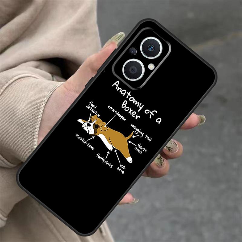 Boxer Dog Case For OPPO Reno 14 10 11 12 13 Pro 11F 12F 13F 14F 7 8 Lite OPPO Find X9 X8 X5 Pro Cover