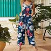 Women's Casual Jumpsuit Sleeveless Popular Floral Print Jumpsuit