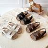 Little Girls Summer Soft Sole Sandals, Fashion Hook & Loop Beach Shoes