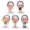 10CM Anime Figur Super Sonico Arbeits Badeanzug Anzug Chassis Q Version Modell Puppen Spielzeug Geschenk Sammelbox Verzierung PVC Stoff
