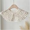 Elegant Cape Lace Fake Collar Hollow Out Cloak Knitted Shawl Korean Style Wraps Crochet Flower Scarves Scarf Accessories