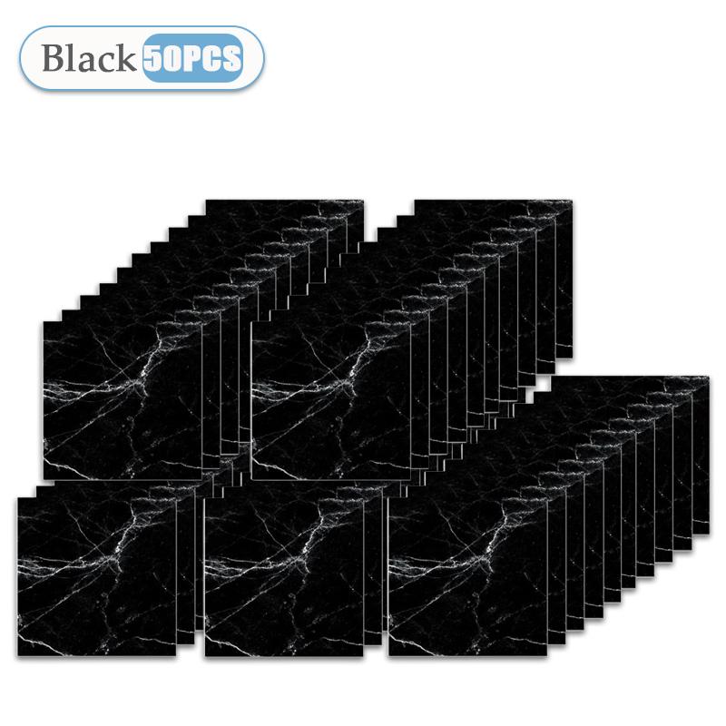 10-50PCS Marble Style Floor Stickers Thickened Self-adhesive Flooring Wear-resistant PVC Flooring Stickers Household Floor Mats