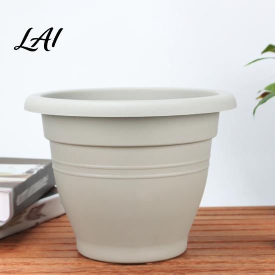 Outdoor Yard Plant Holders Round Flower Pot Lightweight Pot with Drainage Modern Herb Planters for Home Holes Planter Indoor And Plants UV Resistant