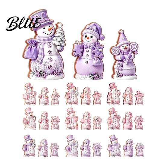Tiered Tray Holiday Decor 3PCS Christmas Snowman Wooden Ornaments Decorative Cute Festive Figures Creative Seasonal Ornaments High-definition