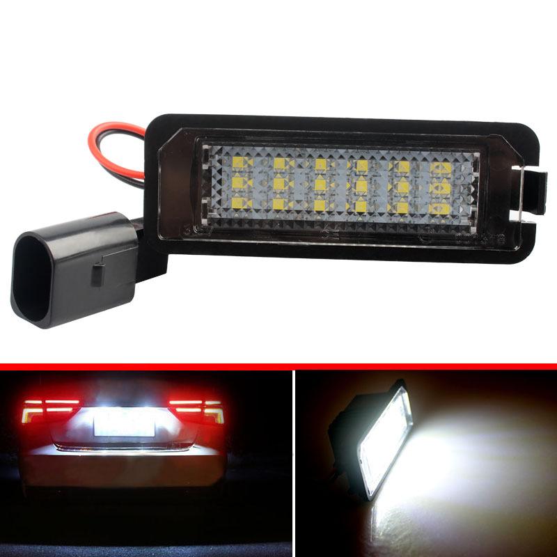18 Led Beads License Plate Light Lamp Car License Plate Light Auto Accessories For Vw Golf4 Golf5 Golf6 Mk4 Mk5 Mk6
