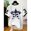 3D men's new casual T-shirt, eye-catching '32' number pattern, round neck and short sleeves, sports style