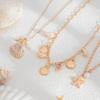 3Pcs/Set Vintage Starfish Conch Pendant Necklace Women Bohemia Multilayer Gold Color Chain Jewelry Accessories