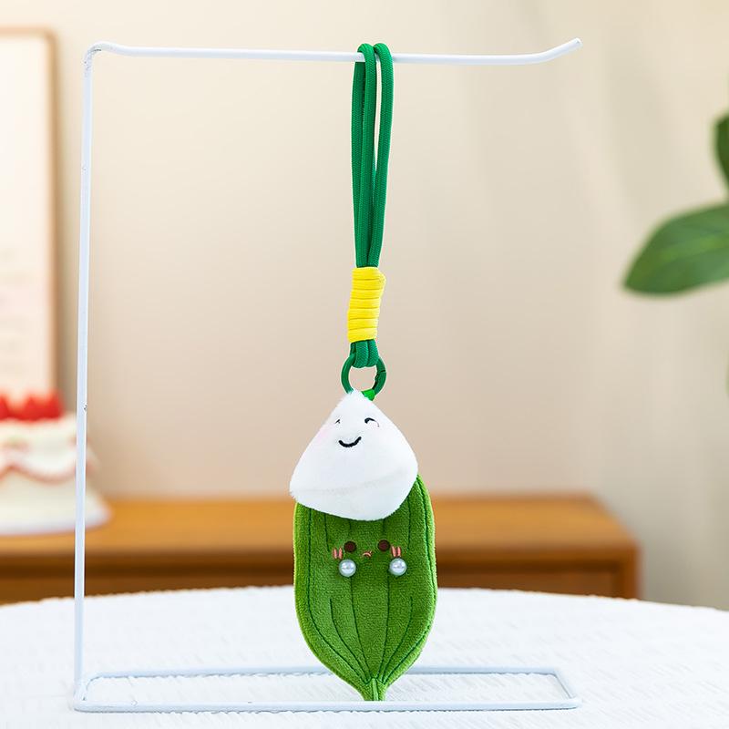 Cute Dragon Boat Festival Zongzi Keychain Plush Ornament