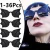 1-36Pcs Bat Sunglasses Black Retro Punk Hip Hop Style Sunglasses for Halloween Everyday Life  Party Fashion Role Play Decoration