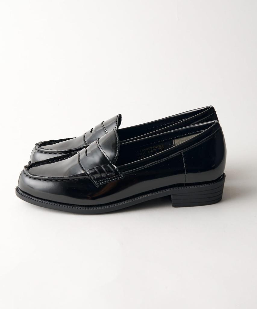 WEGO School Loafers for High School and Junior High School Perfect Gift for Size Black Students, Girls, 22cm,