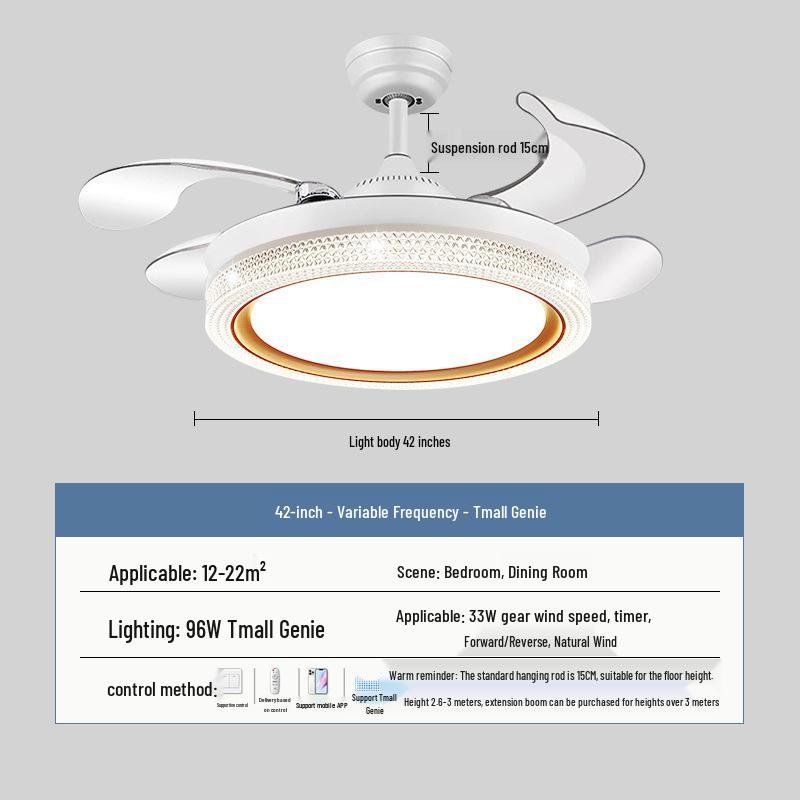 2026 New Model Flush Mount Ceiling Fan with Integrated Light for Living, Dining & Bedroom