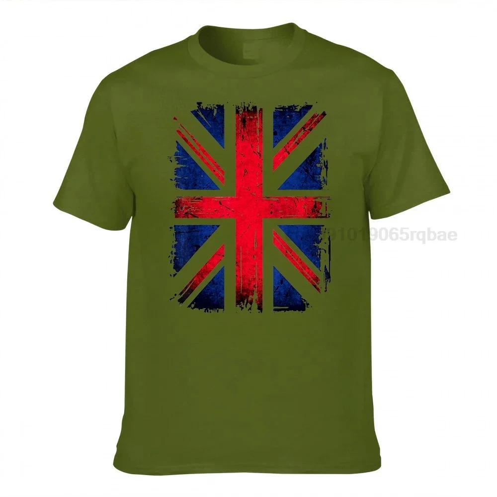 British Flag Tshirt Unisex Union Jack Tshirts Print Vintage Shirts Guys O Neck Tshirt Summer Tees Short Sleeve New Cotton Harajuku