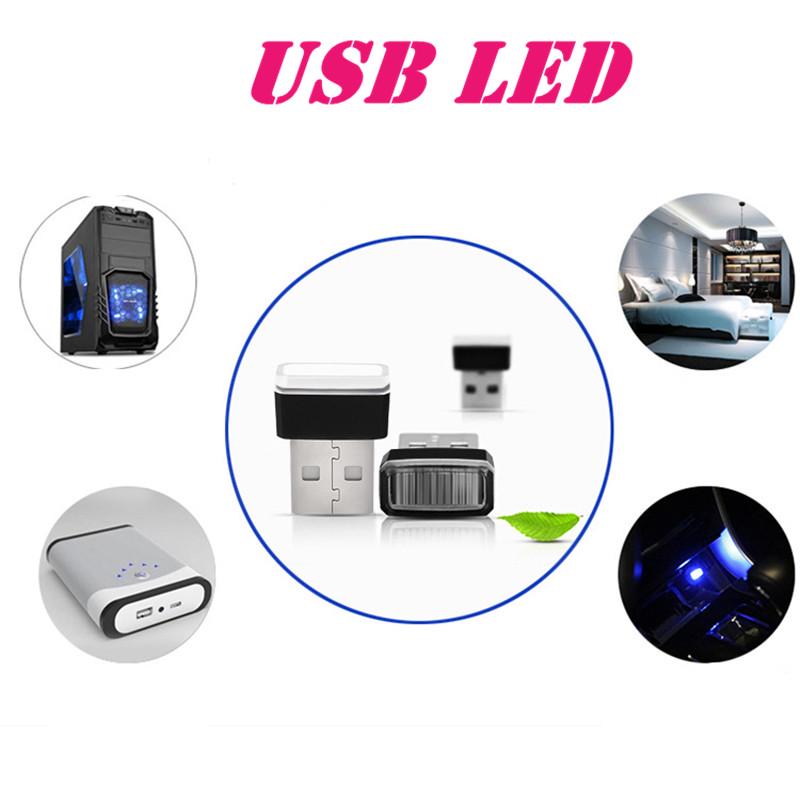2018 New Car Led Mini Usb Car Interior Foot Lamp Led Free Modified Lighting Car Usb Atmosphere Lights Car Styling Accessories