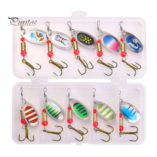 

10 шт. 6 см/3,3 г рыболовная блесна с тройным крючком металлический спиннинг блестки дальний заброс красочная блесна приманка оснастка для соленой воды пресноводная рыбалка Sets