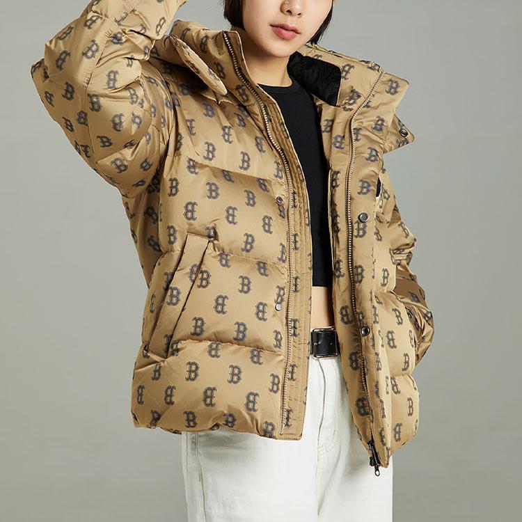 New MLB Down Jackets Unisex Beige Yellow 3ADJM0426-43BGS