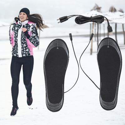 USB Heated Boot Insoles Rechargeable Foot Warmers, Thermal Inserts for Cold Weather Outdoor Activities, Skiing & Snowboarding