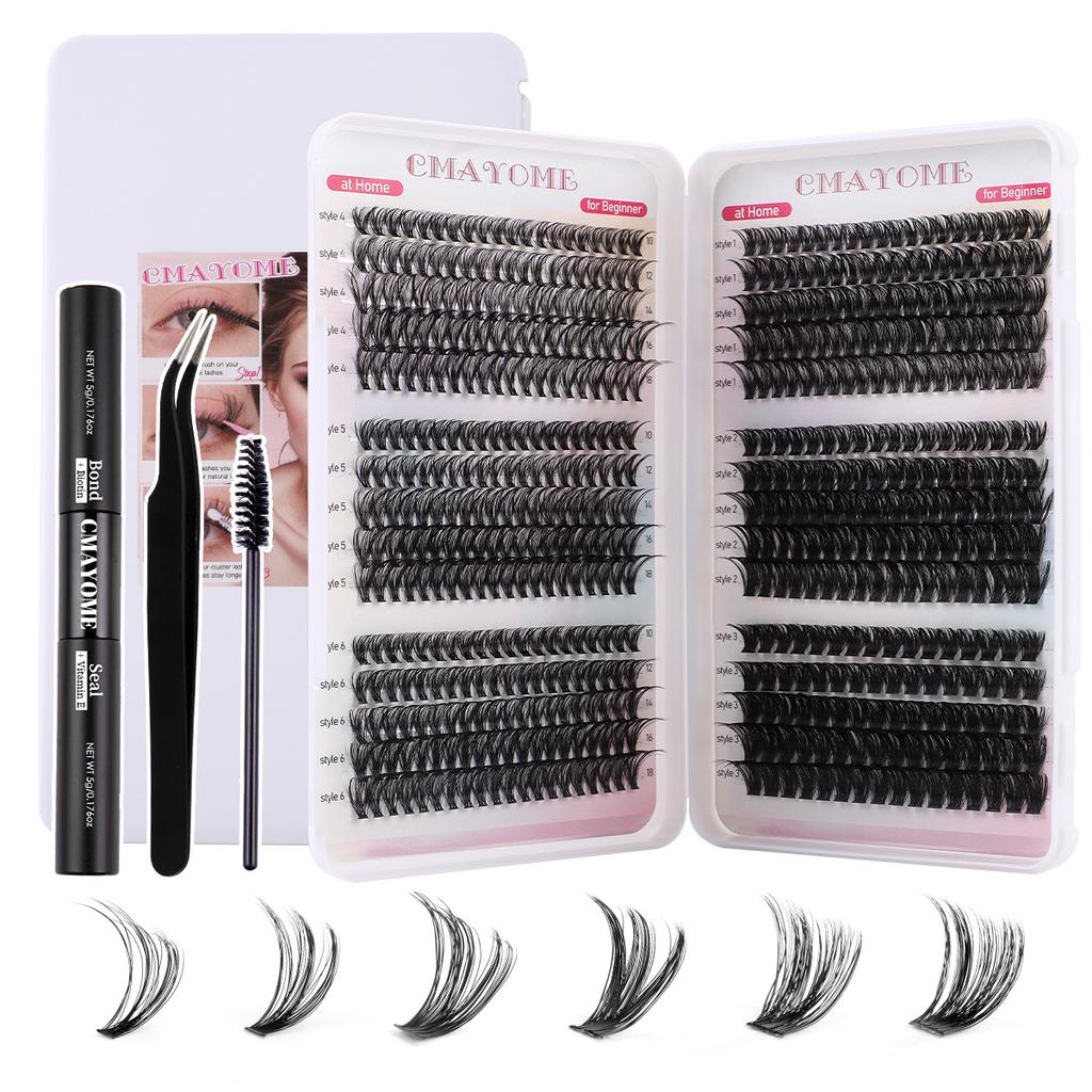 600 Tufts Of D-Curve Single Tufts Of False Eyelashes 8-16Mmdiy Segmented Self-Grafting Natural Dense Hair