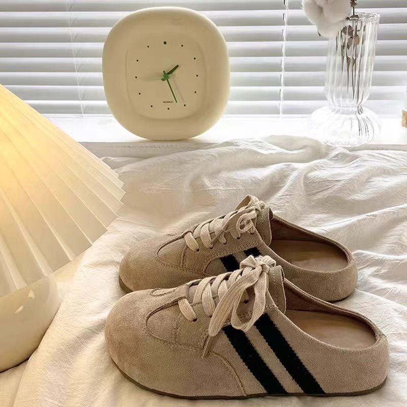 Elegant bag head half slippers spring and summer new soft bottom not tired feet sandals color matching