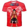 Anime One Piece Boy T-shirt Cosplay Luffy Men Cartoon Short-sleeved Cool Top Boy Loose Mens Clothing Casual T-shirt