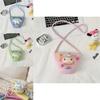 Adorable Cartoon Children Bag Cute Plush Teddy Woven Spring Summer Crossbody