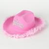 Men's and Women's American Cowboy Top Hats, Heavy Industry Crown Rhinestone Decoration, Fluffy Feather Decoration Wedding Party Hats