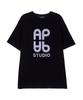 ASTRAL PROJECTION Ap Ap Supima Cotton Round Neck Short Sleeve T-Shirt_Black