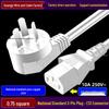 High-Power 3-Core Three-Pin Plug Power Cord, White Copper, Available In 0.75/1/1.5 Sq. Sizes