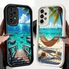 Phone Case for Samsung Galaxy A17 A16 A15 A14 A13 Summer Beach Sea Palm Tree Vacation A56 A36 A26 A55 A35 A25 A54 A34 A24 A53 A3