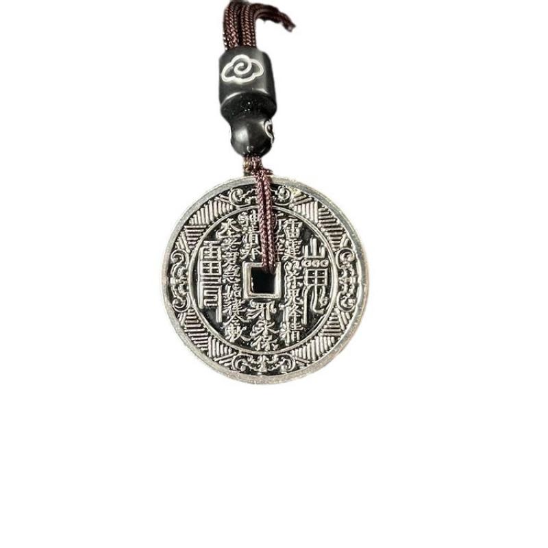 Berg Geist Geld Messing Vergoldter Anhänger Herren Vintage Kupfermünze Antike Friedensschnalle Verstellbar Paar Ethnischer Stil