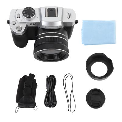 UHD digitální fotoaparát 6K 84MP 18x zoom Autofokus WiFi fotoaparát s 3palcovým 180stupňovým výklopným displejem blesk pro cestování