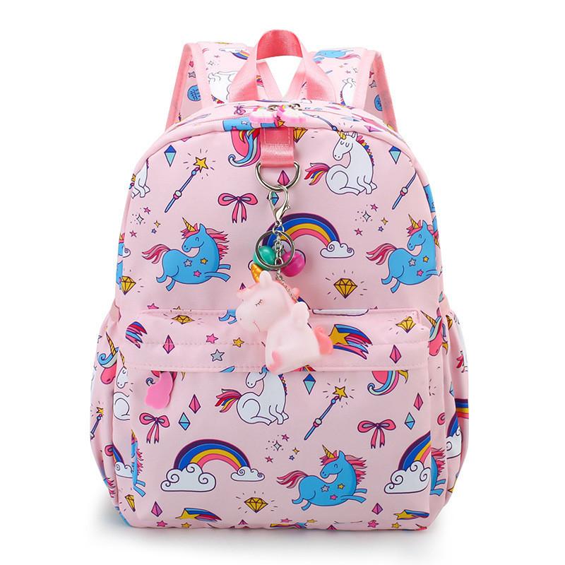 Cute Cartoon Pattern Cotton Canvas Princess Backpack For Teenage Girls Outing School Bag