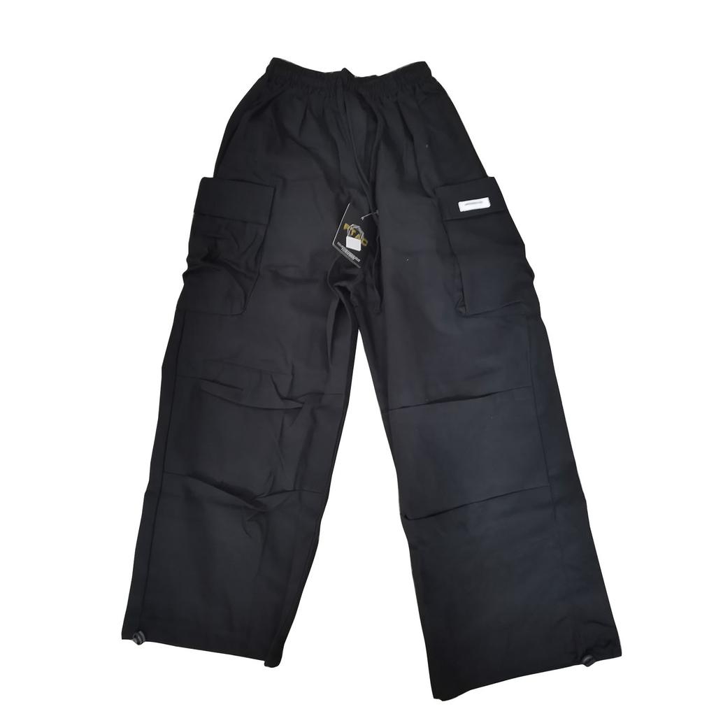 Pantaloni de trening cu picior larg pentru bărbați, cu șnur