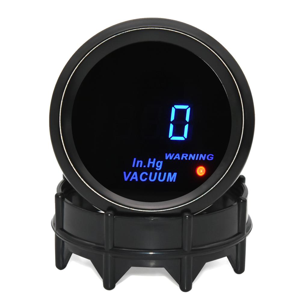 2" 52mm Blue Digital LED Tachometer Psi Bar Boost Gauge Vacuum Gauge Water Oil Temp Gauge Oil Press Gauge Voltmeter For 12V Car