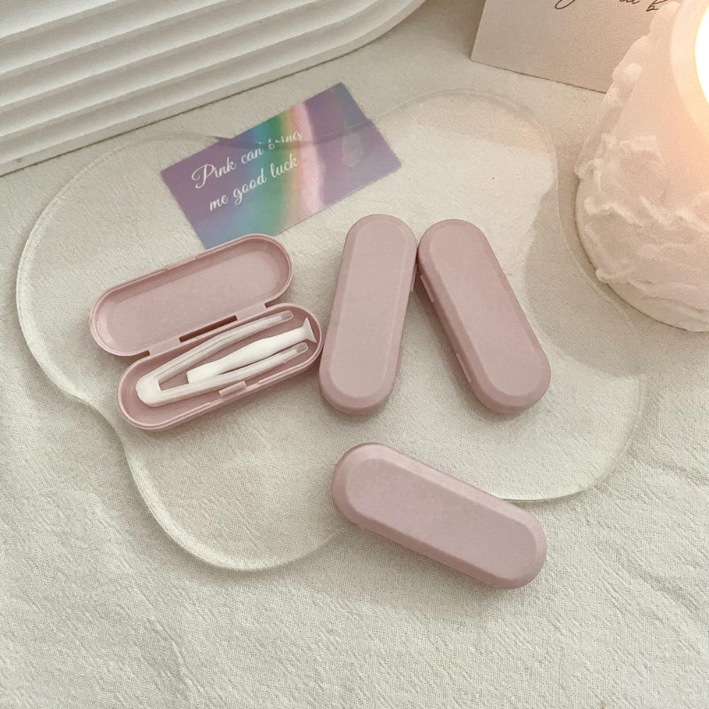 Portable Eye Care Tool Set Transparent Contact Lens Accessories Kit Contact Lens Storage Case Multi-Color Candy Color Lens Box