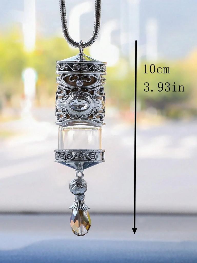 1er-Pack Legierung Auto Lufterfrischer Halter – Goldene Hängende Parfümflasche für Rückspiegel, Luxuriöses Innenraumzubehör